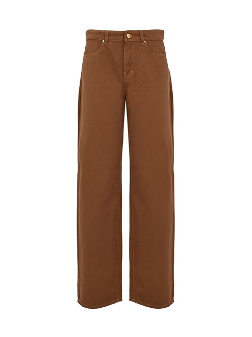 Pantalone baggy MSTFATUO in raso di cotone Cioccolato MAX MARA STUDIO | 2616131111600003